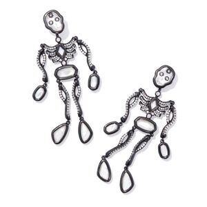 Kendra Scott Black and White Skeleton Earrings